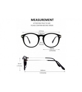 Oval Fashion Horn Rimmed Keyhole Metal Temple UV400 Clear Lens Glasses - Mixed a - CE17Z3CZ7R9 $18.47