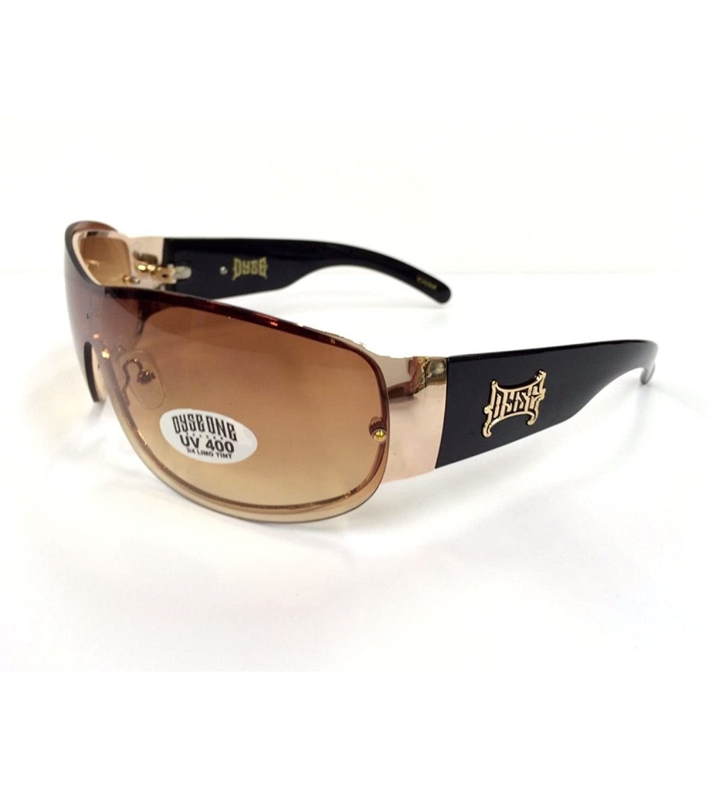 Sport Authentic Shades Gold Brown Deluxe Sunglasses California Lowrider Style - CE12F921FSB $26.54