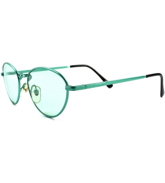 Oval Classic Vintage 80s 90s Hip Urban Fashion Mens Womens Oval Sunglasses - Green - CI18932G75X $23.09