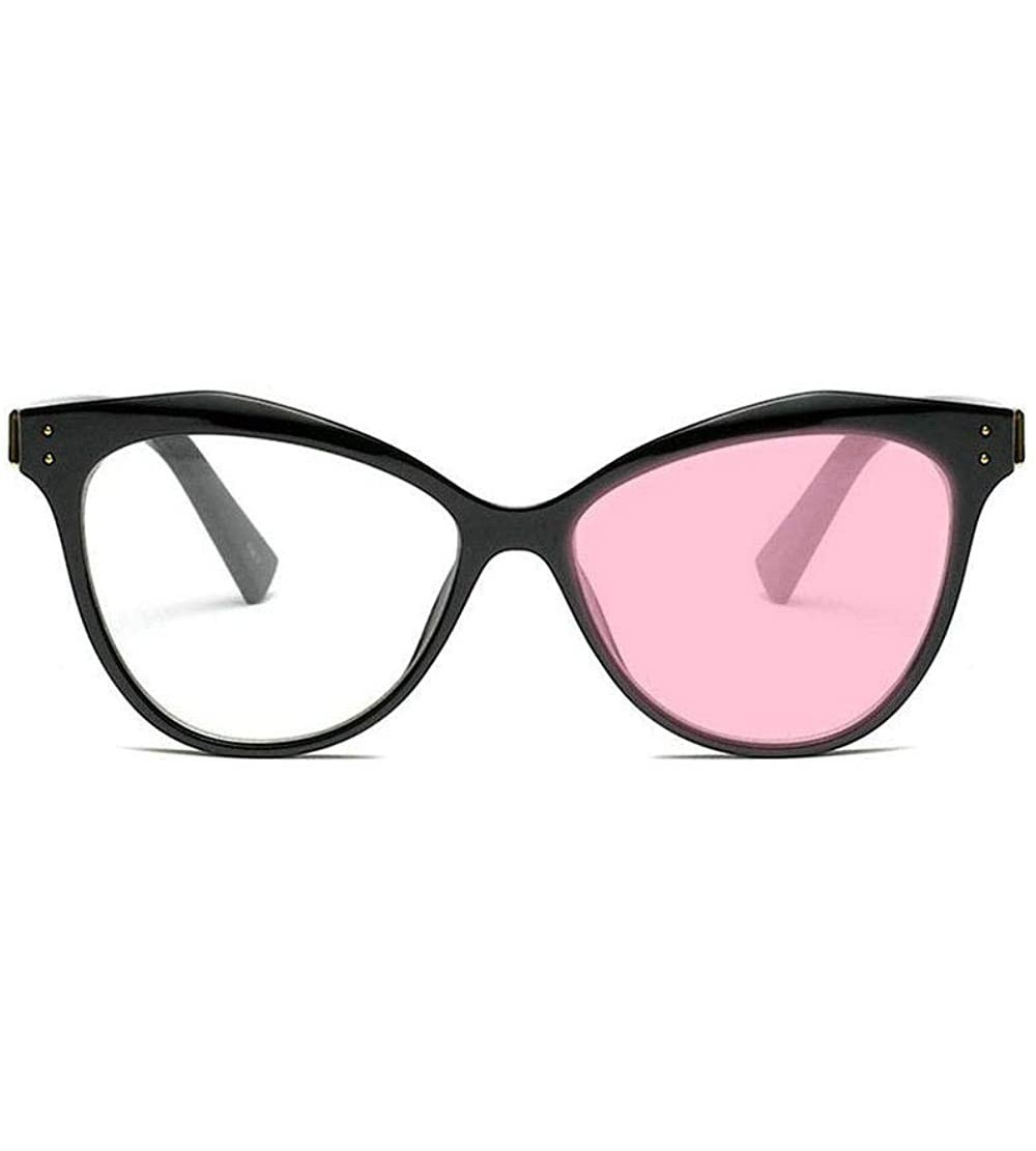 Square Female Vintage Myopia Glasses Sun Photochromic Pink Lens Full Frame Men's Nearsighted Eyeglasses - Black - CM18Y33Y0ZN...