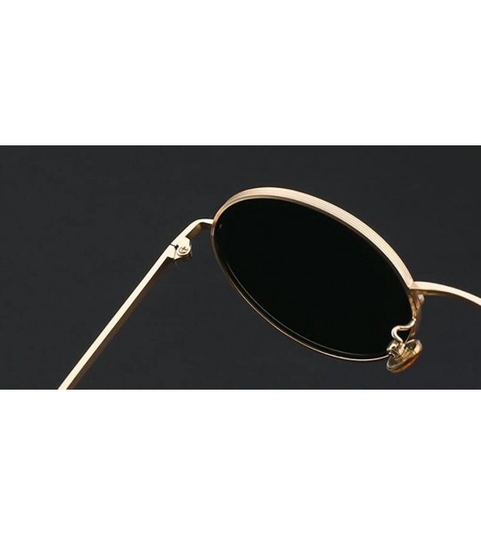 Round Unisex Men UV400 Round Retro Vintage Sunglasses Women Fashion Glasses Eyeglasses - Gold F Black - CO18C8OXN5Q $18.75