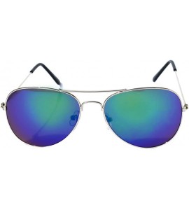 Aviator 3 pairs Classic Aviator Sunglasses Full Mirror Lens (03 pairs-red-blue-yellow) OWL. - CK11LU18TKN $17.74