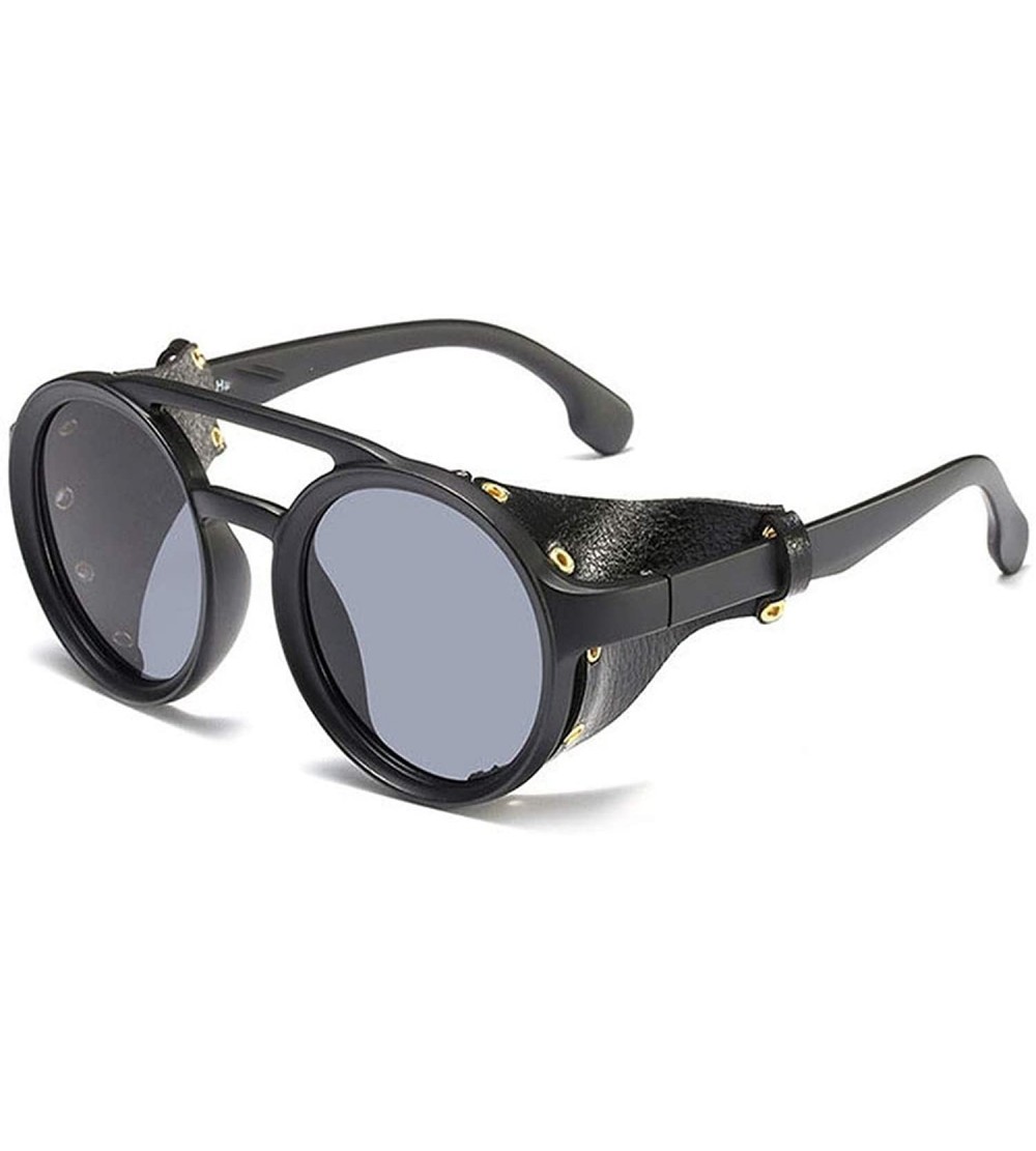 Shield 2019 Gothic Steampunk Sunglasses Men Women Cool Rivet Sun Glasses Retro Vintage Shield Shades - 5 - C218WCZG6W9 $33.37