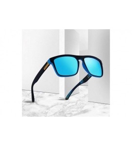 Rectangular Sun Glasses Polarized Sunglasses Men Mirror Fashion Square Ladies Sunglasses - C1 - CM194O58I9X $34.41