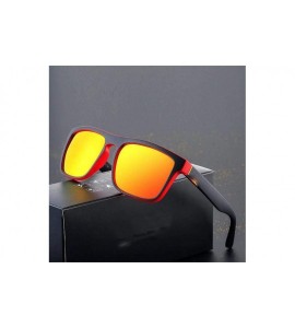 Rectangular Sun Glasses Polarized Sunglasses Men Mirror Fashion Square Ladies Sunglasses - C1 - CM194O58I9X $34.41