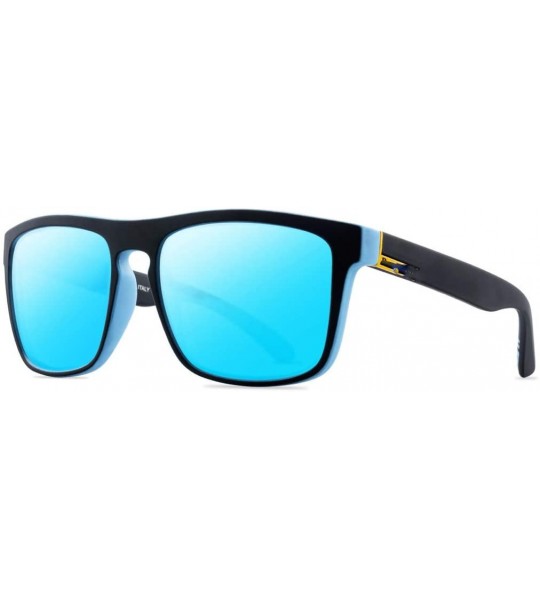 Rectangular Sun Glasses Polarized Sunglasses Men Mirror Fashion Square Ladies Sunglasses - C1 - CM194O58I9X $34.41