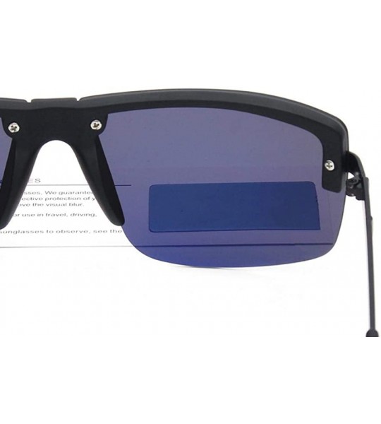 Goggle Fashion Men's Frameless Polarized Sunglasses Classic Pilot Goggles Y4909 C1BOX - Y4909 C4box - CB18XDWX2SM $29.25