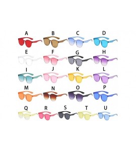 Rimless Men's and women's Candy Color Rimless Conjoined Transparent Sunglasses One Piece Unisex Neon Colors Eyewear - N - CO1...