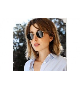 Oversized Women Men Round Sunglasses Brand Designer Red Yellow Sun Glasses Alloy Black - Red - CE18XGDOOK3 $17.68