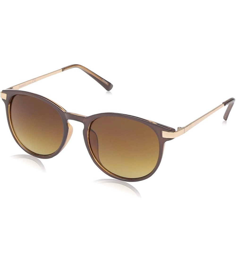 Round Women's LD273 Round Sunglasses with 100% UV Protection - 47 mm - Nude - CB18O37O2L5 $75.69