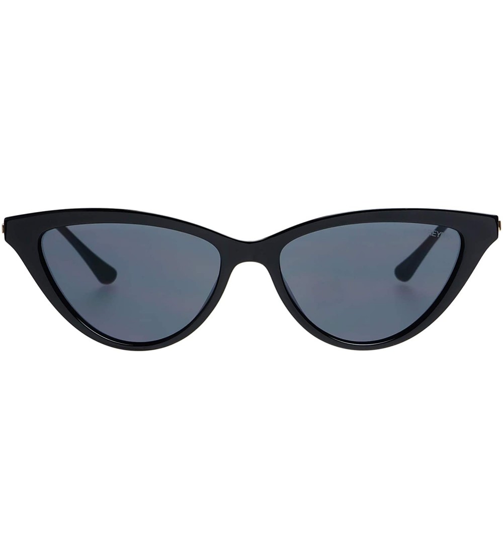 Cat Eye Soho Designer Womens Fashion Small Cat Eye Sunglasses - Black - CB18XAYEGZI $70.32