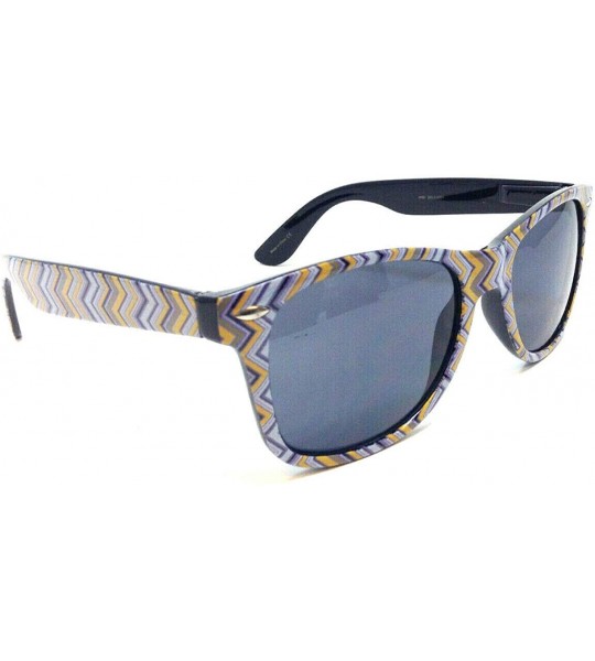 Square Navajo Aztec Navite Tribal Print Classic Square Sunglasses - Black W/ Apache Print Frame - C418ZG3GXCX $17.92