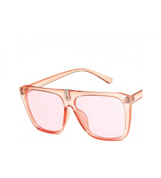 Square Unisex Sunglasses Fashion Bright Black Grey Drive Holiday Square Non-Polarized UV400 - Pink - CP18RLSR53T $17.69