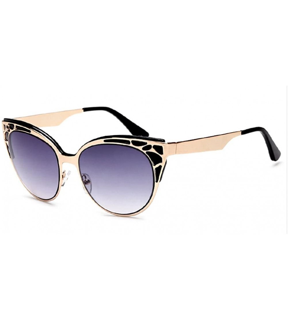 Sport Sunglasses For Women Best Quality Copper Frame UV Protection With Free Sunglasses Case - Gold/Grey - CZ12FEVGT0V $31.34