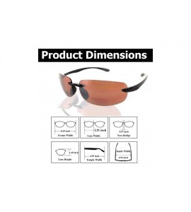 Sport Island Bifocal Sunglasses Rimless Readers - Non-polarized Black Frame/Copper Day Driving Lens - CP11X6ZFXLJ $44.44