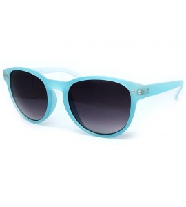 Oval 7143 Candy Horned Rim Matte Finish Flash Retro Womens Mens Funky Sunglasses - Matte Finish - CW182I2IKH3 $26.97