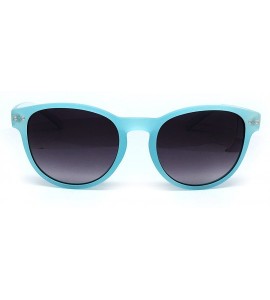 Oval 7143 Candy Horned Rim Matte Finish Flash Retro Womens Mens Funky Sunglasses - Matte Finish - CW182I2IKH3 $26.97