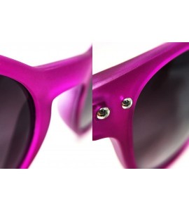 Oval 7143 Candy Horned Rim Matte Finish Flash Retro Womens Mens Funky Sunglasses - Matte Finish - CW182I2IKH3 $26.97