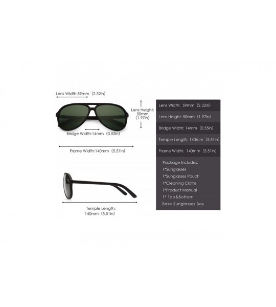 Sport Polarized Aviator Sunglasses Men Women Oversize Plastic Driving Glasses - CP18R00499G $38.82