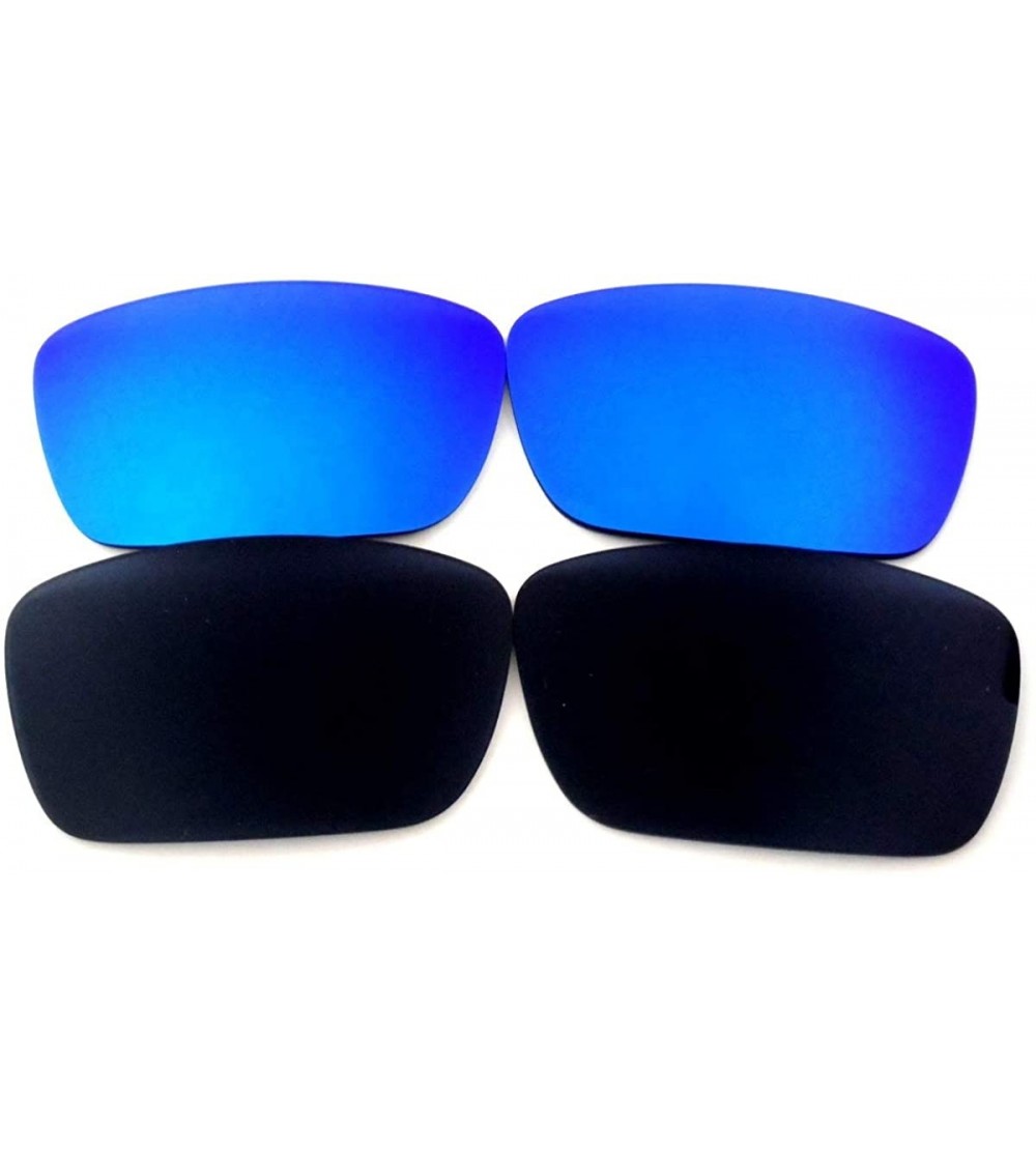 Oversized Replacement Lenses Fuel Cell Black&Blue Color Polarized-FREE S&H. 2 Pairs - Black&blue - CQ127D1B5GD $26.88