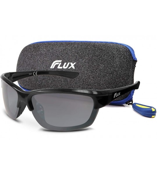 Oval Polarized Sports Sunglasses for Men & Women (Avento) - Outdoor Shades - Gloss Black - CL12O4PWSXF $45.28