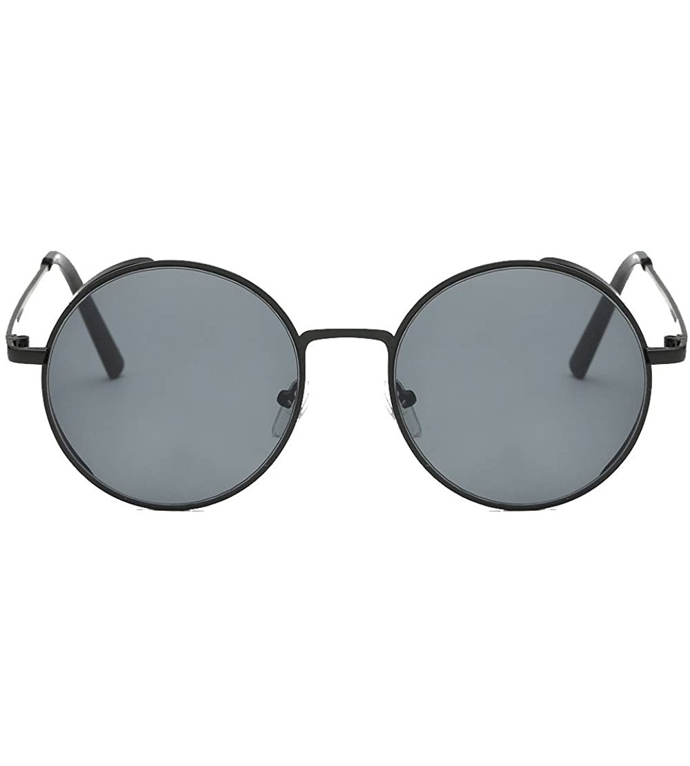 Rimless Sunglasses - Women Classic Round Semi-Rimless Polarized Unisex Glasses - A - CF189SG5OSN $14.45