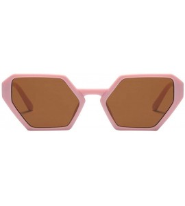 Oversized Women Vintage Irregular Shape Sunglasses Retro Eyewear Ladies Fashion Sunglasses - CD18TOT264R $18.92