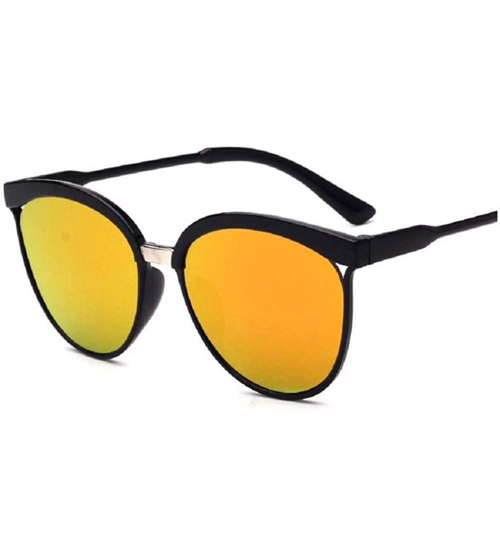 Square Men Women Sunglasses - Unisex Trendy Square Vintage Mirrored Sunglasses Black Sunglasses Outdoor Beach Glasses - C3195...