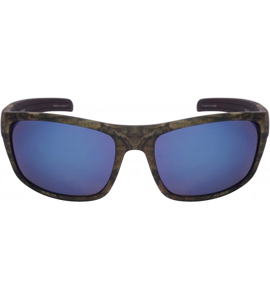 Sport Sports Sunglasses with Mirrored Lens 5700054PSF-REV - Brown Camo/Blue - CK125V4975F $21.78