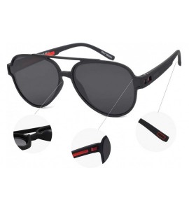 Aviator Sunglasses for Men Polarized UV Protection Vintage Aviator Frame Fishing Driving - Red - CK18WNM9EDT $28.28