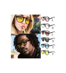 Rectangular Fashion Vintage Oval Frame Sunglasses-Retro Eyewear Fashion Ladies Man - A - CH18OADAS2L $17.39