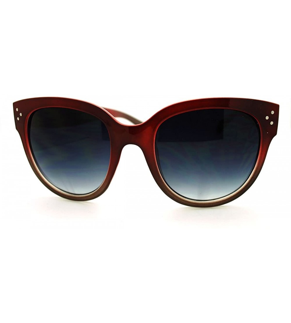 Butterfly Womens Super Oversized Butterfly Frame Sunglasses Colorful 2-tones - Burgundy - C911H4U82OR $18.85