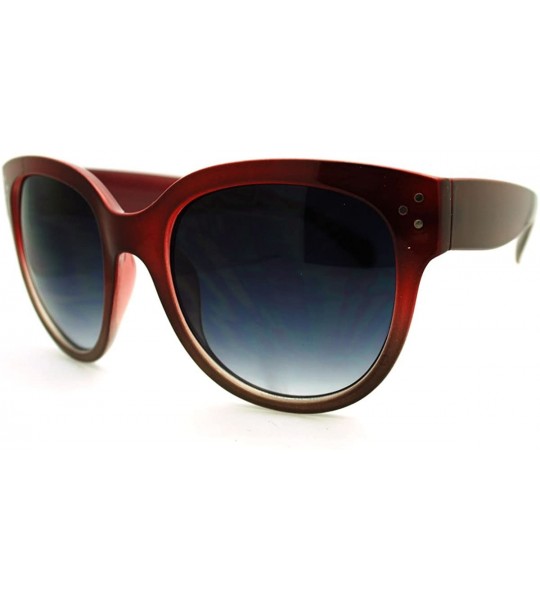 Butterfly Womens Super Oversized Butterfly Frame Sunglasses Colorful 2-tones - Burgundy - C911H4U82OR $18.85