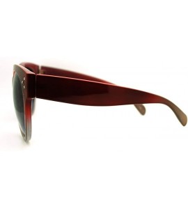 Butterfly Womens Super Oversized Butterfly Frame Sunglasses Colorful 2-tones - Burgundy - C911H4U82OR $18.85