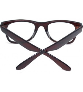 Square Classic Horn Rim Nerd Square Eyeglasses Spectacles Geek Clear Lens Rectangle Glasses - Brown9910 - C3183LL45SN $19.44