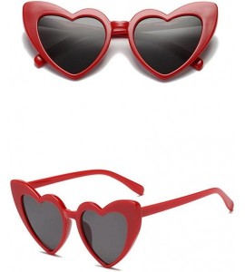 Sport Heart-shaped Sunglasses for Women - Fashion Sunglasses Heart-shaped Shades Integrated UV Glasses Eye Wear - D - C818DQS...