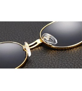 Oval Vintage Designer Fashion Sunglasses Oval Frame UV Protection - Gold-yellow - CE17YGU005C $22.50