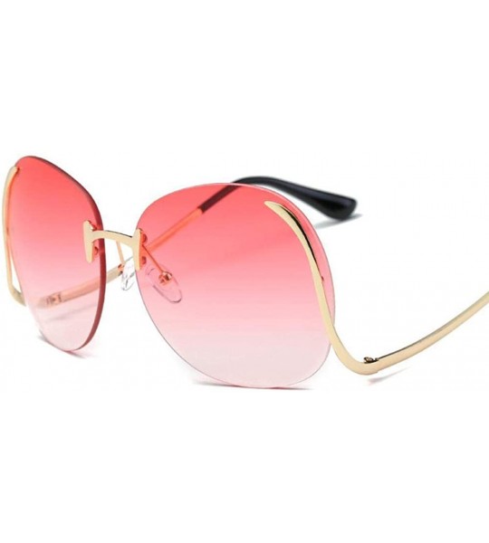 Aviator 2019 Vintage Rimless Sunglasses Women Brand Designer Metal Female Mirror Sun 1 - 6 - CE18DERAATT $18.26