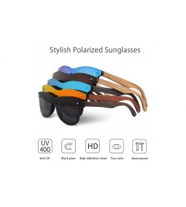 Rimless Wooden Sunglasses Polarized For Men Women One Piece Mirrored Rimless Eyewear UV400 For Driving Sport Travel - CZ18XH2...