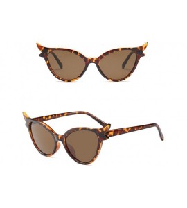 Wayfarer Ladies Sunglasses Women Cat Eye Designer for Holiday Driving Travel UV400 - Brown - CE18G7RZH22 $18.93