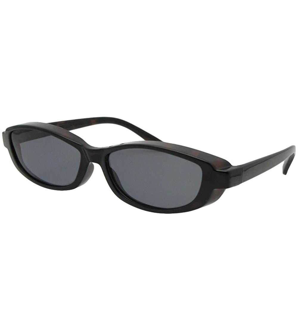 Rectangular Smallest Fit Over Sunglasses F13 - Tortoise Frame-med Dark Gray Lens - C0186X73C3L $30.52