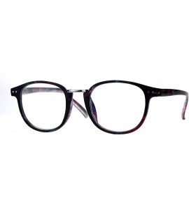 Oval Womens Flower Pattern Thin Plastic Horn Rim Reading Glasses - Purple Red - CB180YU2KZA $18.97