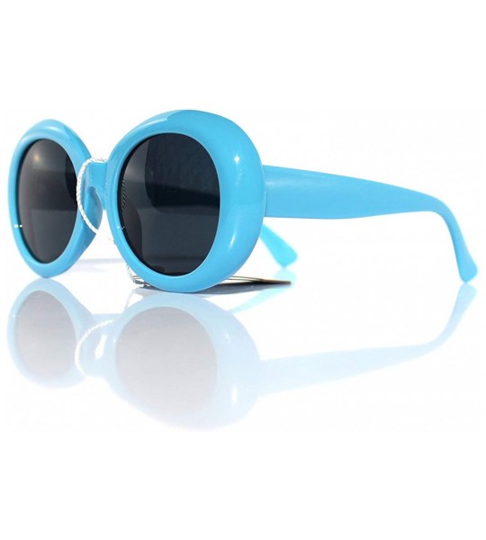 Oversized SIMPLE Vintage Oversized Retro Large Frame Sunglasses for Women - Blue - CA18ZTZHDX2 $17.81