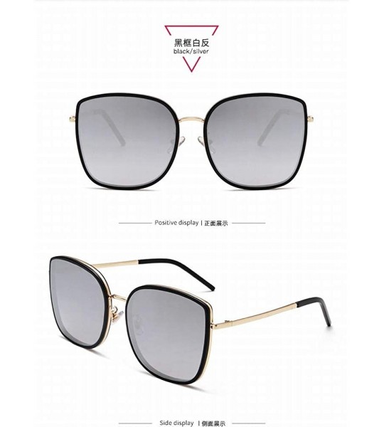 Oversized Big Box Sunglasses Female Retro Square Sunglasses - Style 3 - CX18UDT9A0R $33.58