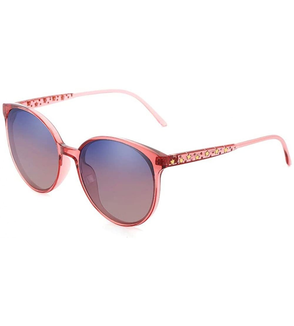 Cat Eye Oversized Sunglasses for Women Polarized Eyewear Fashion Big Frame UV Protection - Pink - CQ18OSTEU7L $18.92