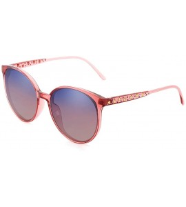 Cat Eye Oversized Sunglasses for Women Polarized Eyewear Fashion Big Frame UV Protection - Pink - CQ18OSTEU7L $18.92