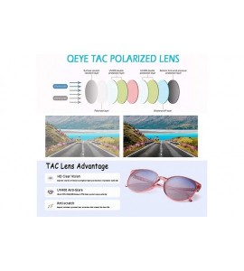 Cat Eye Oversized Sunglasses for Women Polarized Eyewear Fashion Big Frame UV Protection - Pink - CQ18OSTEU7L $18.92