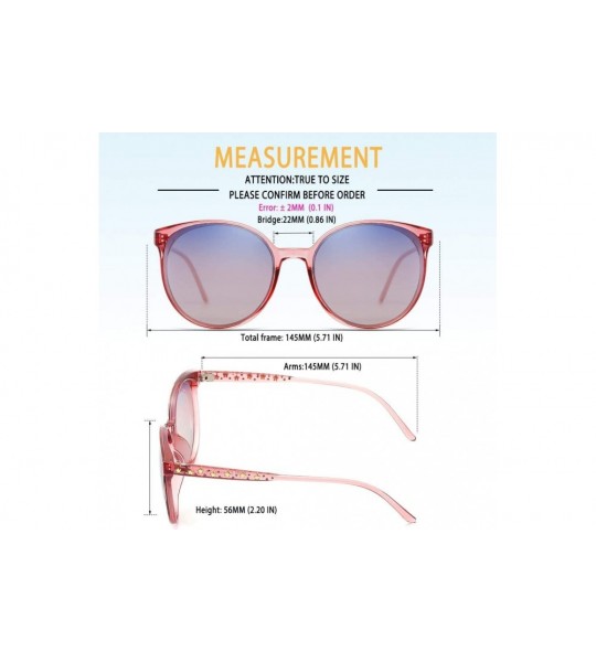 Cat Eye Oversized Sunglasses for Women Polarized Eyewear Fashion Big Frame UV Protection - Pink - CQ18OSTEU7L $18.92