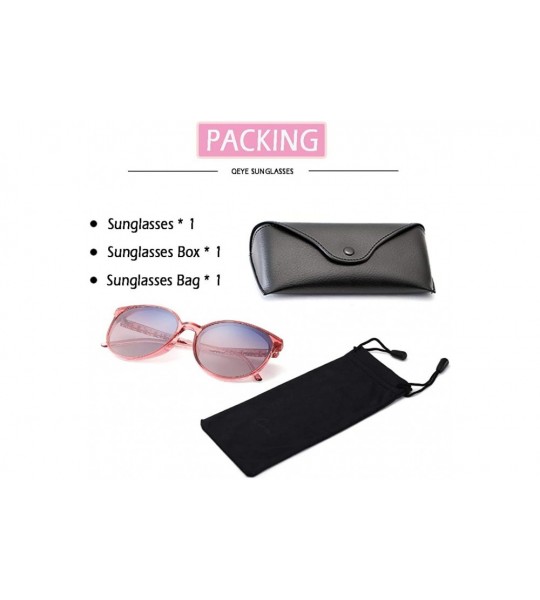 Cat Eye Oversized Sunglasses for Women Polarized Eyewear Fashion Big Frame UV Protection - Pink - CQ18OSTEU7L $18.92