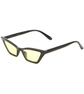 Cat Eye Retro Diagonal Top Sharp Cat Eye Sunglasses - Yellow - C8198D9R2X2 $27.12